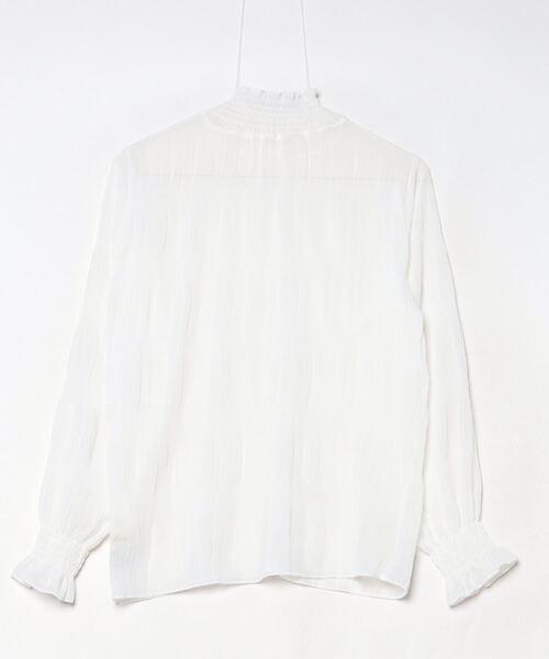 paravion(パラビオン)の「シャーリングハイネックシアー(シャツ/ブラウス・レディース・ブラック/ホワイト・FREE)」の13枚目の写真