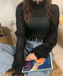 paravion | シャーリングハイネックシアー(シャツ/ブラウス)