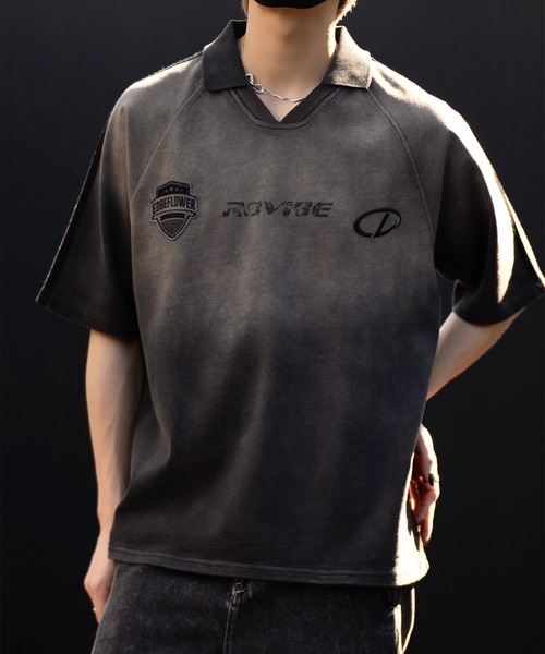 CLEL】Heavyweight Vintage Design Short Sleeve Game T-shirt