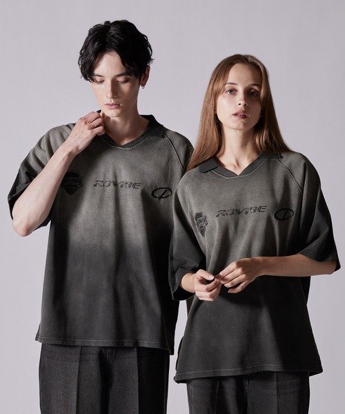 CLEL】Heavyweight Vintage Design Short Sleeve Game T-shirt