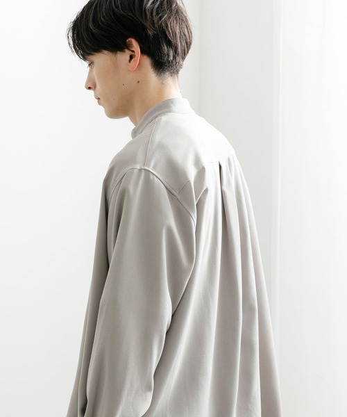 SENSE OF PLACE by URBAN RESEARCH（センスオブプレイスバイアーバンリサーチ）の「『ユニセックス』アムンゼンバンドカラーシャツ（シャツ/ブラウス・メンズ・ライトグレー/チャコールグレー/ライトベージュ・MEDIUM/LARGE）」の17枚目の写真