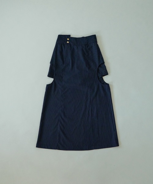 loin nuit（ロワンニュイ）の「side open design skirt / サイド