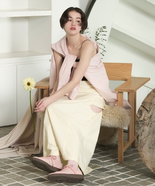 loin nuit（ロワンニュイ）の「side open design skirt / サイドオープンデザインスカート（スカート・レディース・アイボリー/ネイビー・FREE）」の18枚目の写真