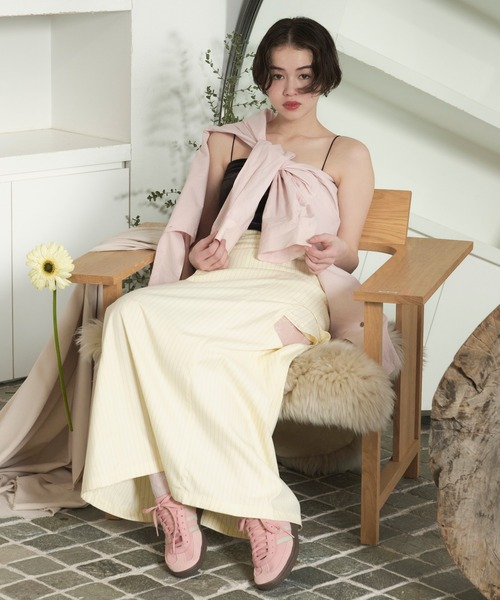 loin nuit（ロワンニュイ）の「side open design skirt / サイドオープンデザインスカート（スカート・レディース・アイボリー/ネイビー・FREE）」の22枚目の写真