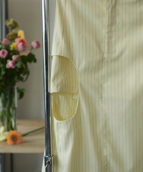 loin nuit（ロワンニュイ）の「side open design skirt / サイドオープンデザインスカート（スカート・レディース・アイボリー/ネイビー・FREE）」の8枚目の写真