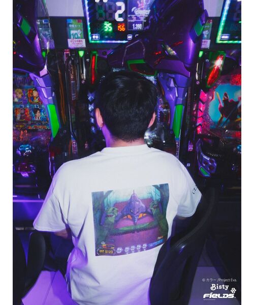 【即日発送】【エヴァンゲリオンコラボ】初号機格納庫 TEE 黒　ブラック　フリー エヴァンゲリオンコラボ】初号機格納庫 TEE（Tシャツ/カットソー