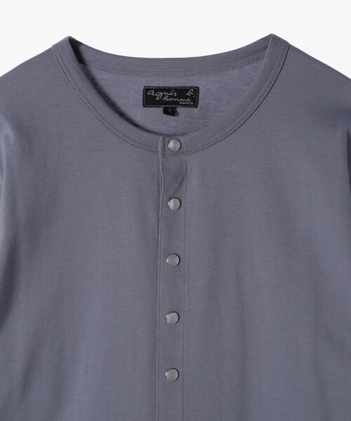 agnes b.（アニエスベー）の「メンズ オーガニックコットン 長袖 カーディガンプレッション（カーディガン/ボレロ・メンズ・グレー系その他・1/3/2）」の7枚目の写真