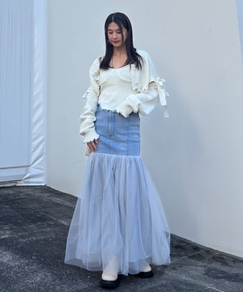 HONEY MI HONEY（ハニーミーハニー）の「corset knit camisole（キャミソール・レディース・ベージュ/ホワイト/ブラック・FREE）」の15枚目の写真