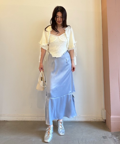 HONEY MI HONEY（ハニーミーハニー）の「corset knit camisole（キャミソール・レディース・ベージュ/ホワイト/ブラック・FREE）」の18枚目の写真