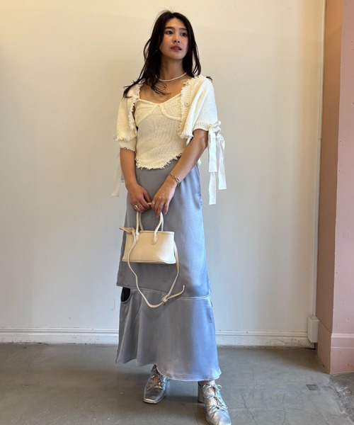 HONEY MI HONEY（ハニーミーハニー）の「corset knit camisole（キャミソール・レディース・ベージュ/ホワイト/ブラック・FREE）」の19枚目の写真