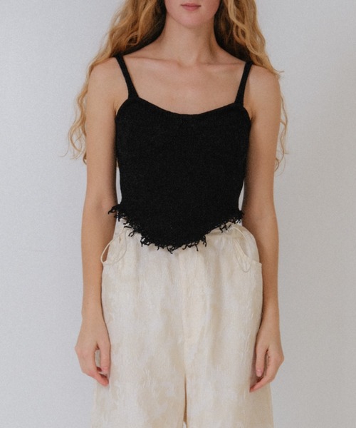 HONEY MI HONEY（ハニーミーハニー）の「corset knit camisole（キャミソール・レディース・ベージュ/ホワイト/ブラック・FREE）」の20枚目の写真
