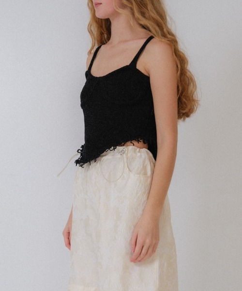 HONEY MI HONEY（ハニーミーハニー）の「corset knit camisole（キャミソール・レディース・ベージュ/ホワイト/ブラック・FREE）」の21枚目の写真