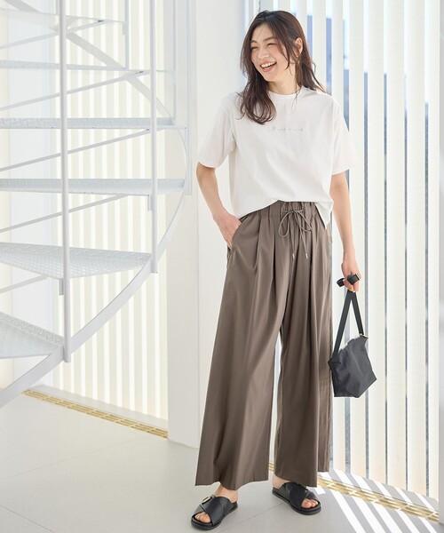 ANY（エニィ）の「オーガビッツ刺繍ロゴＴシャツ（Tシャツ/カットソー・レディース・グレー系/ホワイト系/ブラック系・F）」の6枚目の写真