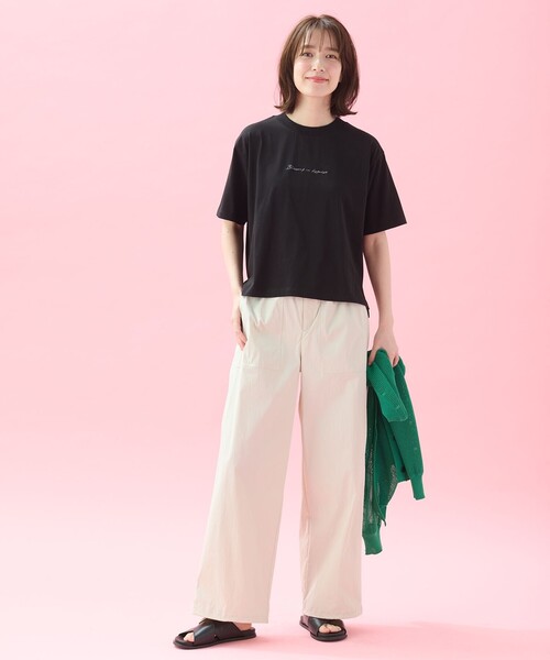 ANY（エニィ）の「オーガビッツ刺繍ロゴＴシャツ（Tシャツ/カットソー・レディース・グレー系/ホワイト系/ブラック系・F）」の16枚目の写真