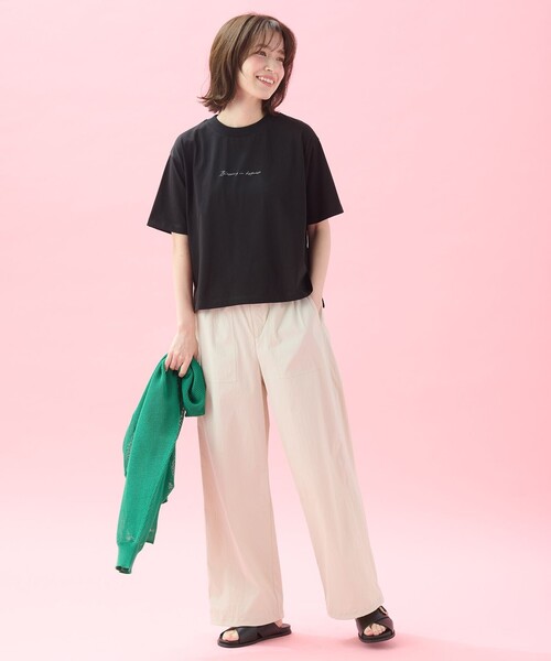 ANY（エニィ）の「オーガビッツ刺繍ロゴＴシャツ（Tシャツ/カットソー・レディース・グレー系/ホワイト系/ブラック系・F）」の18枚目の写真