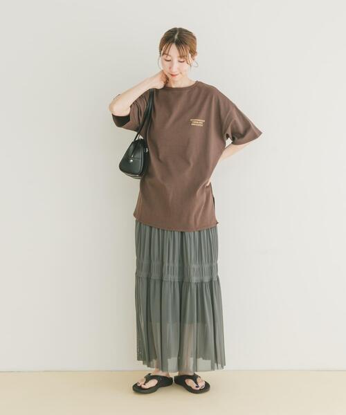 ITEMS URBANRESEARCH（アイテムズ アーバンリサーチ）の「チュールシャーリングスカート（スカート・レディース・グレー/ブラック・FREE）」の17枚目の写真