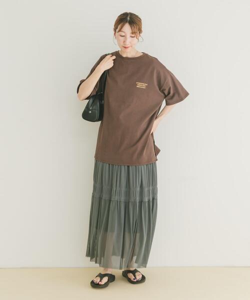 ITEMS URBANRESEARCH（アイテムズ アーバンリサーチ）の「チュールシャーリングスカート（スカート・レディース・グレー/ブラック・FREE）」の18枚目の写真