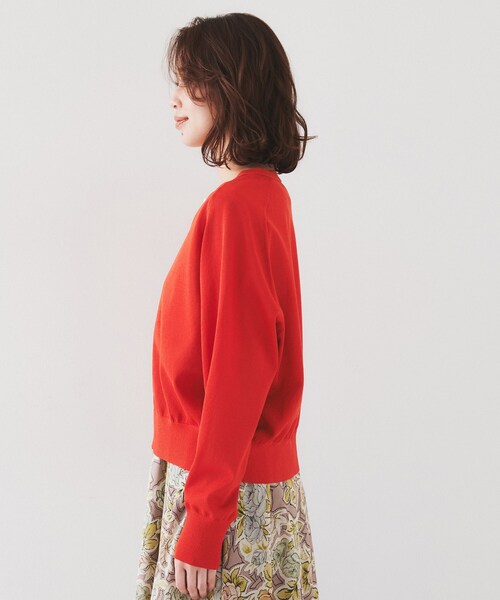 UNTITLED（アンタイトル）の「【体型カバー/日除け】シアーニットカーディガン（カーディガン/ボレロ・レディース・オレンジ/ブラック/ブラウン系その他/ホワイト・00/44/48/04/02）」の19枚目の写真