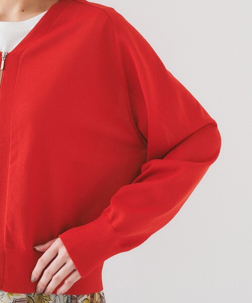 UNTITLED（アンタイトル）の「【体型カバー/日除け】シアーニットカーディガン（カーディガン/ボレロ・レディース・オレンジ/ブラック/ブラウン系その他/ホワイト・00/44/48/04/02）」の22枚目の写真