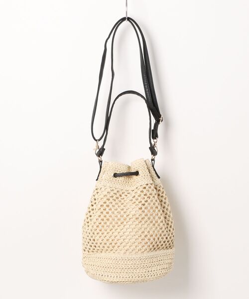 Ritzy（リッツィー）の「ストロー巾着かごバッグ ショルダーバッグ（かごバッグ・レディース・アイボリー/ベージュ・FREE）」の8枚目の写真