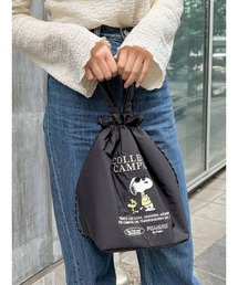 [500mlペットボトル収納可]【PEANUTS】保冷保温巾着トート