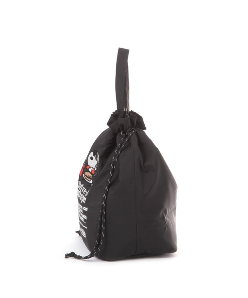 BAYFLOW（ベイフロー）の「[500mlペットボトル収納可]【PEANUTS】保冷保温巾着トート（トートバッグ・レディース・イエロー/ライトグレー/ブラック/アイボリー/ライトブルー・0）」の6枚目の写真