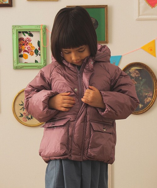 こども ビームス(コドモビームス)の「フード ダウン ブルゾン 2025FW(110~140cm)(ダウンジャケット/コート・キッズ・パープル系その他5/オリーブ/ネイビー・140/130/120/110)」の13枚目の写真