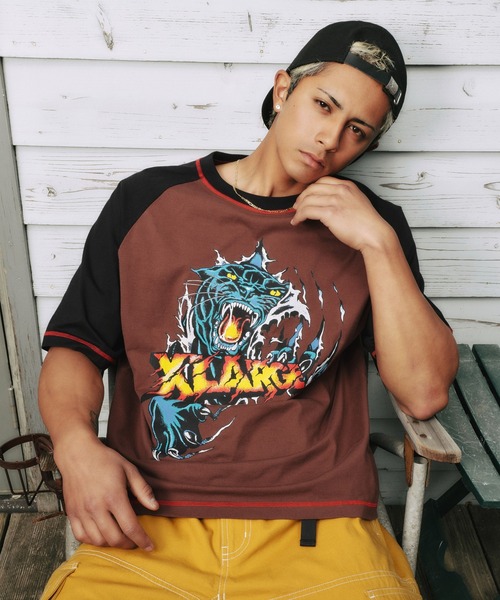 セール】PANTHER CLAWS RAGLAN S/S TEE（Tシャツ/カットソー）｜XLARGE