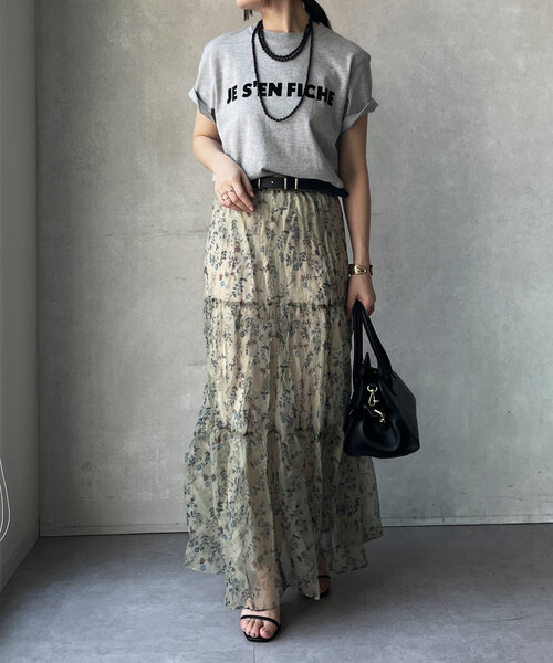 DouDou（ドゥドゥ）の「シアーワッシャープリントスカート（スカート・レディース・ブラック系その他/ブラック系その他2/レモンイエロー・FREE）」の12枚目の写真