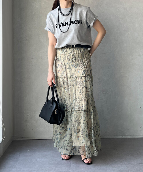 DouDou（ドゥドゥ）の「シアーワッシャープリントスカート（スカート・レディース・ブラック系その他/ブラック系その他2/レモンイエロー・FREE）」の10枚目の写真