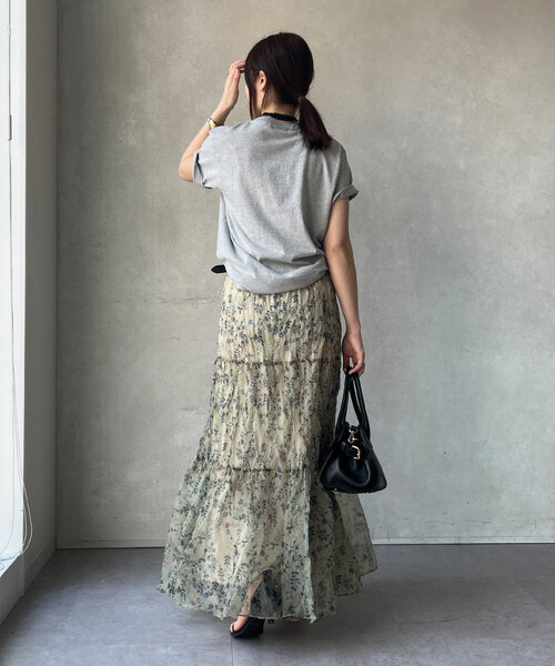 DouDou（ドゥドゥ）の「シアーワッシャープリントスカート（スカート・レディース・ブラック系その他/ブラック系その他2/レモンイエロー・FREE）」の9枚目の写真