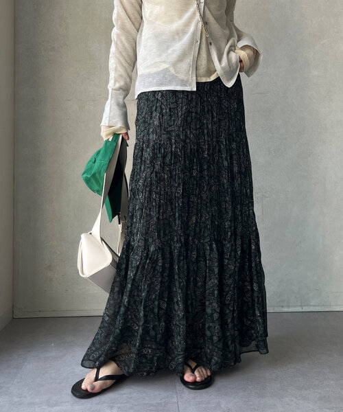 DouDou（ドゥドゥ）の「シアーワッシャープリントスカート（スカート・レディース・ブラック系その他/ブラック系その他2/レモンイエロー・FREE）」の21枚目の写真