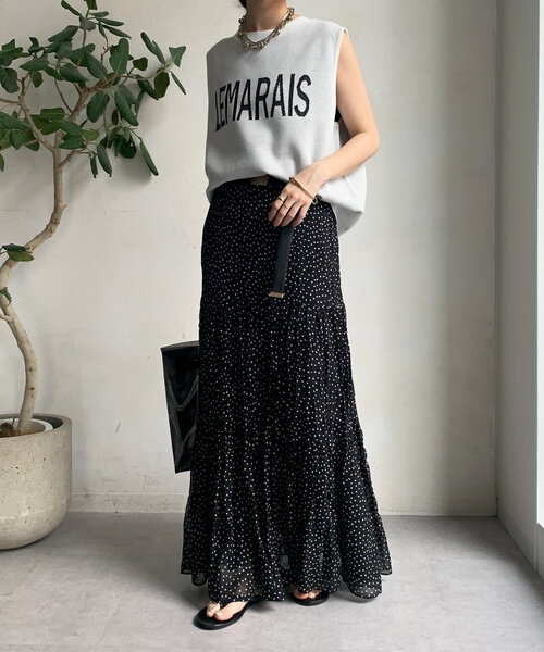 DouDou（ドゥドゥ）の「シアーワッシャープリントスカート（スカート・レディース・ブラック系その他/ブラック系その他2/レモンイエロー・FREE）」の18枚目の写真