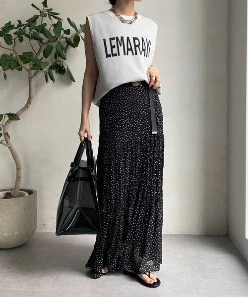 DouDou（ドゥドゥ）の「シアーワッシャープリントスカート（スカート・レディース・ブラック系その他/ブラック系その他2/レモンイエロー・FREE）」の17枚目の写真