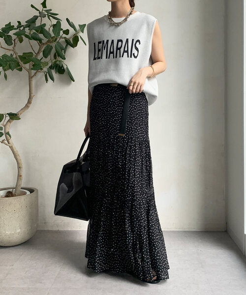 DouDou（ドゥドゥ）の「シアーワッシャープリントスカート（スカート・レディース・ブラック系その他/ブラック系その他2/レモンイエロー・FREE）」の16枚目の写真