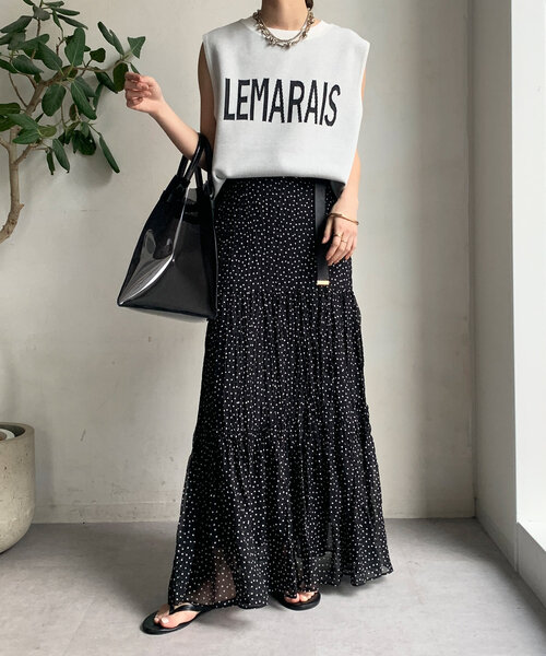 DouDou（ドゥドゥ）の「シアーワッシャープリントスカート（スカート・レディース・ブラック系その他/ブラック系その他2/レモンイエロー・FREE）」の15枚目の写真