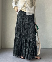 シアーワッシャープリントスカート