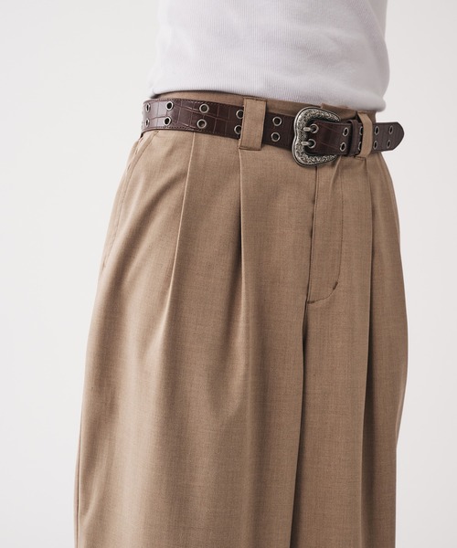 Adoon plain(アドーンプレーン)の「2-Tack Wide Straight Slacks / 2タックワイドストレートスラックス(スラックス・メンズ・ベージュ/ライトグレー・LARGE/SMALL/MEDIUM)」の14枚目の写真