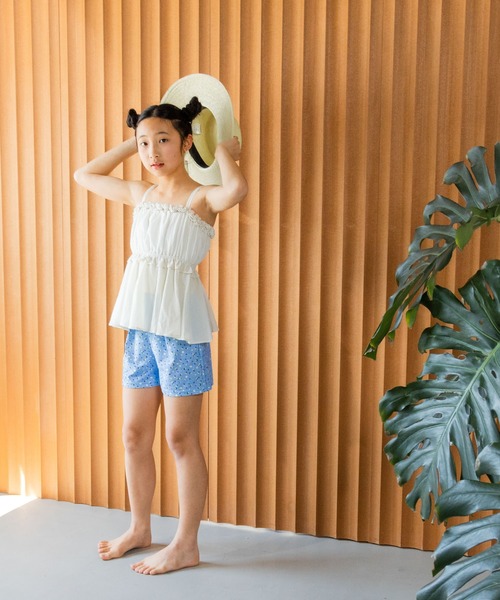 LOWRYS FARM(ローリーズファーム)の「【140-150サイズ】フリルキャミセットSWIM 323899(水着・キッズ・パープル/アイボリー/ブラック・140cm/150cm)」の2枚目の写真