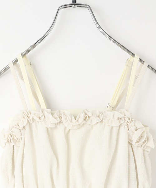 LOWRYS FARM(ローリーズファーム)の「【140-150サイズ】フリルキャミセットSWIM 323899(水着・キッズ・パープル/アイボリー/ブラック・140cm/150cm)」の7枚目の写真