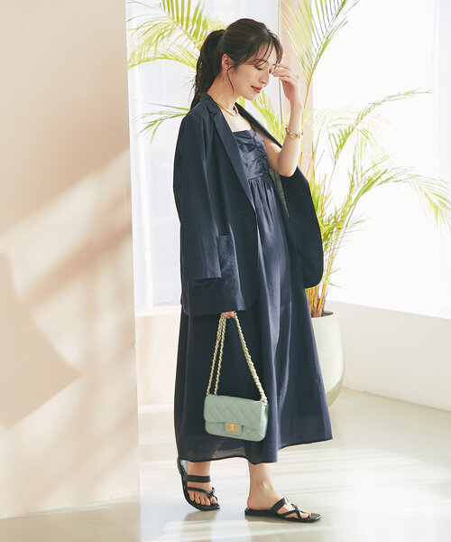 セール】レーヨンリネンシアースラブジャケット（テーラードジャケット