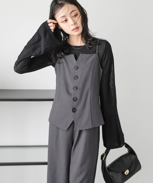 セール】ビスチェライクオールインワン（セットアップ）｜AMELY