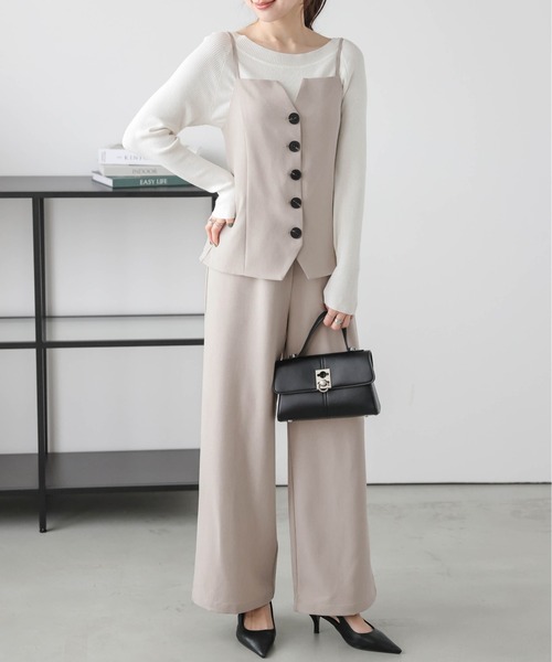 セール】ビスチェライクオールインワン（セットアップ）｜AMELY