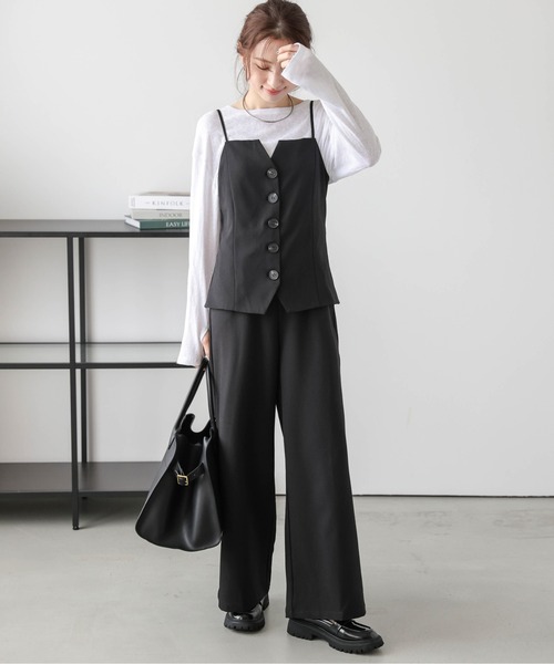 セール】ビスチェライクオールインワン（セットアップ）｜AMELY