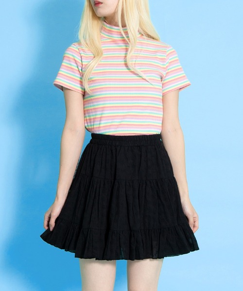 PUNYUS(プニュズ)の「コットンレースティアードミニスカート(スカート・レディース・ブラック/ホワイト・1/2/4/3)」の15枚目の写真