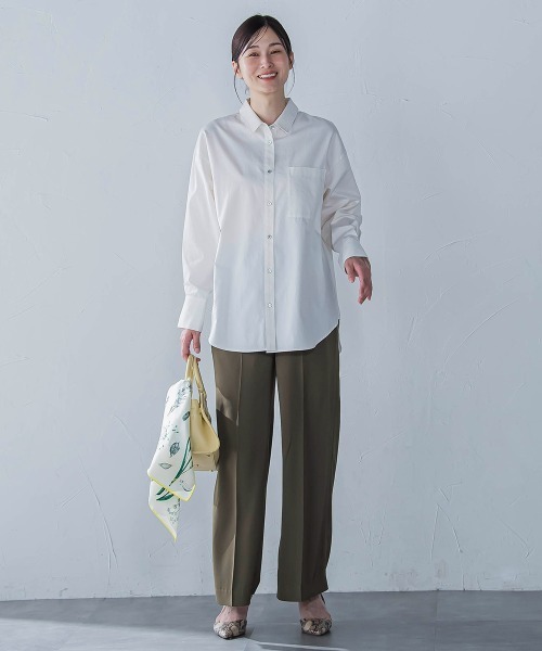 LAUTREAMONT（ロートレアモン）の「【WEB限定】【11号あり】サテンフィールリラックスパンツ≪セットアップ対応≫≪接触冷感/洗える≫（その他パンツ・レディース・ブラック/カーキ/ベージュ/ピンク・7号/9号/11号）」の12枚目の写真