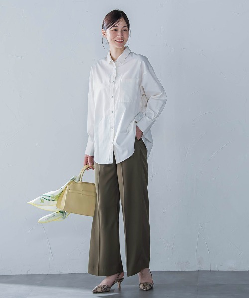 LAUTREAMONT（ロートレアモン）の「【WEB限定】【11号あり】サテンフィールリラックスパンツ≪セットアップ対応≫≪接触冷感/洗える≫（その他パンツ・レディース・ブラック/カーキ/ベージュ/ピンク・7号/9号/11号）」の13枚目の写真