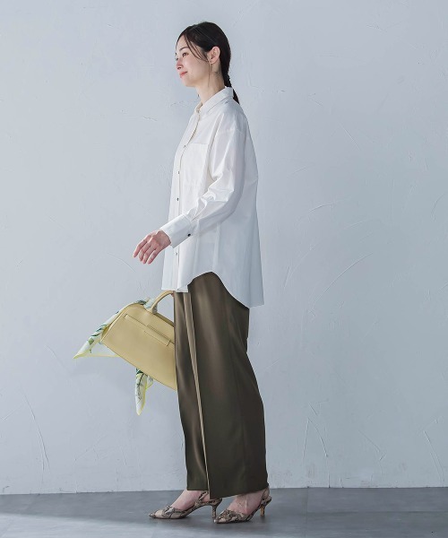 LAUTREAMONT（ロートレアモン）の「【WEB限定】【11号あり】サテンフィールリラックスパンツ≪セットアップ対応≫≪接触冷感/洗える≫（その他パンツ・レディース・ブラック/カーキ/ベージュ/ピンク・7号/9号/11号）」の14枚目の写真