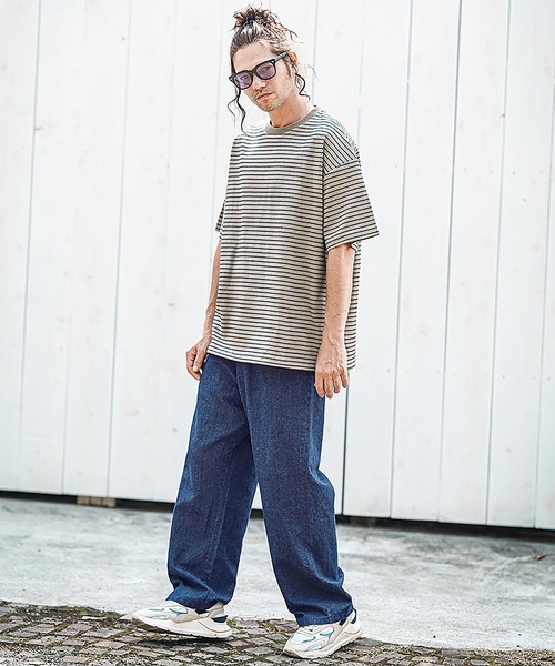 CAMBIO(カンビオ)の「mp13594- Cotton Linen Denim Wide Straight Pants ワイドストレートパンツ(その他パンツ・メンズ・ダークインディゴブルー/ライトインディゴブルー・S/M/L)」の15枚目の写真