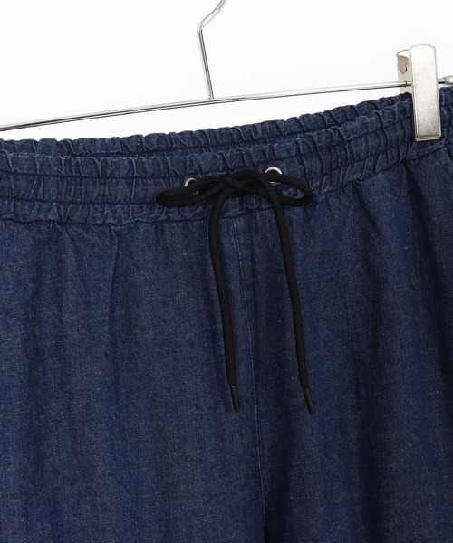 mp13594- Cotton Linen Denim Wide Straight Pants ワイドストレート